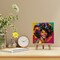 Figured'Art Mini Paint by Numbers Kit for Adults with Frame African American Beauty Pop Art Small format 8"x8" - Craft Art Painting DIY Canvas Already Stretched on a Wooden Frame